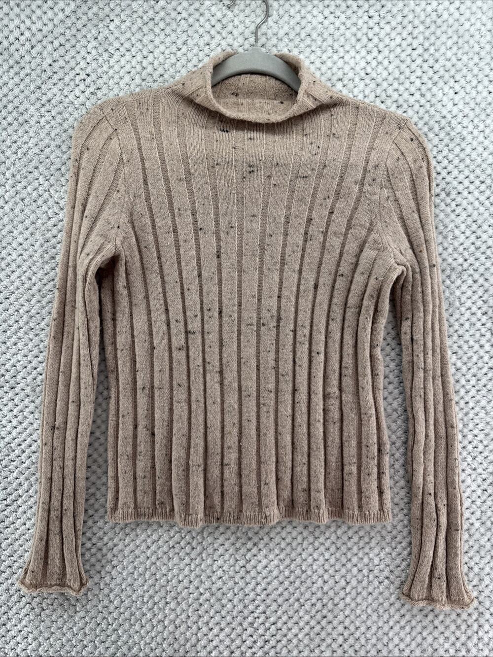 Madewell Donegal Evercrest Turtleneck Top Womens XS Dusty Pink Cozy Knit